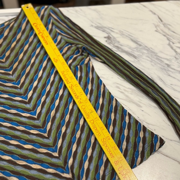 MISSONI Knit Top Vintage Multicolor Chevron Long Sleeve, Size S - Picture 6 of 6